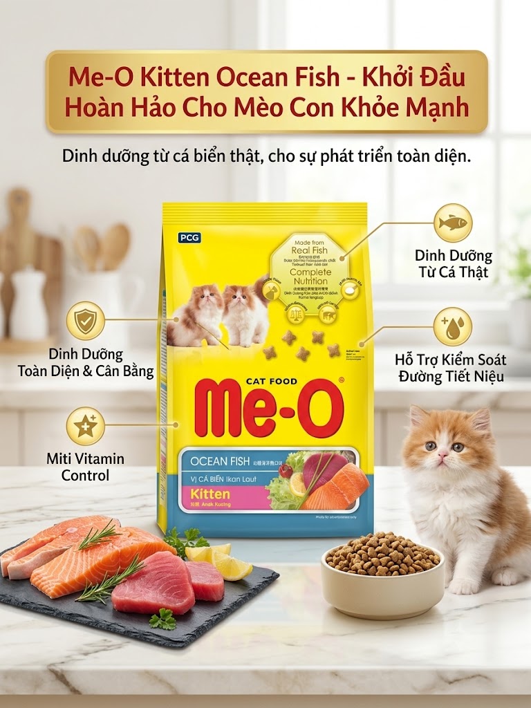 Me-O Kitten Ocean Fish (1.1kg)